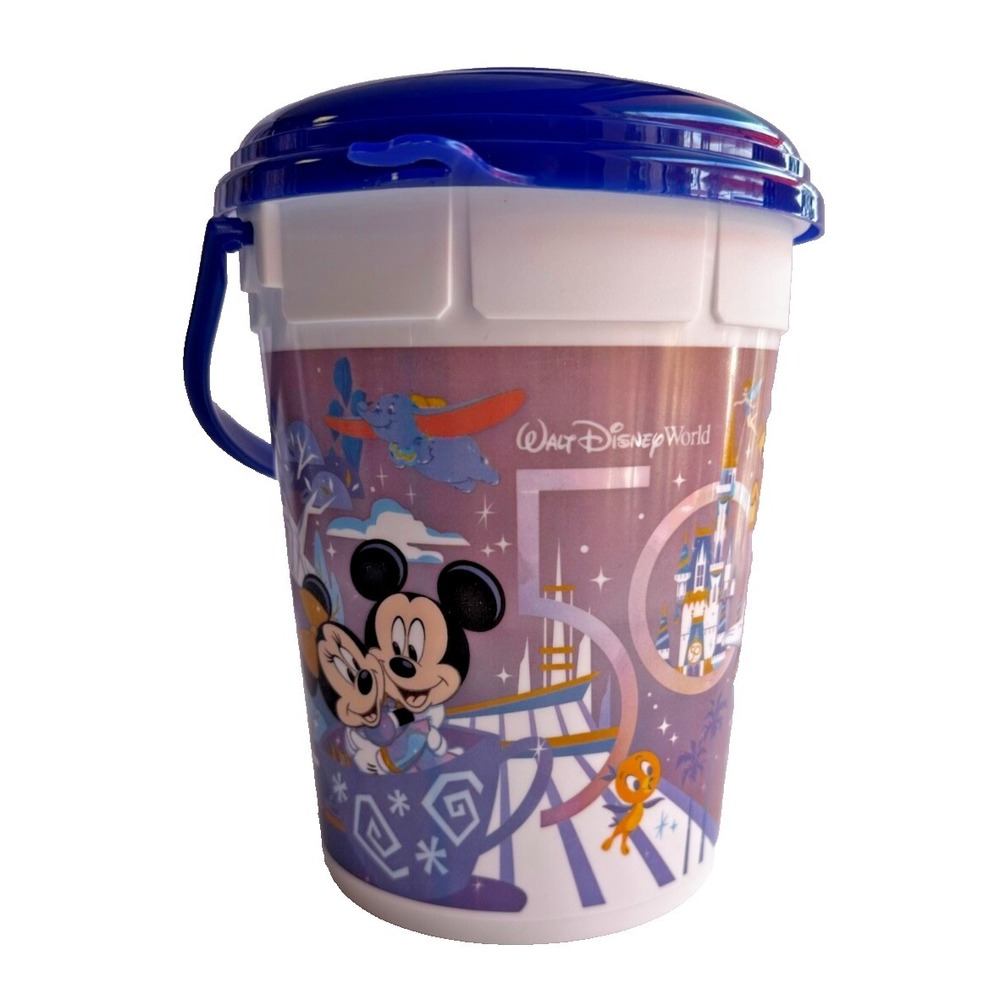 Walt‎ Disney World Parks 50th Anniversary Popcorn Bucket Mickey Minnie Mouse Lid